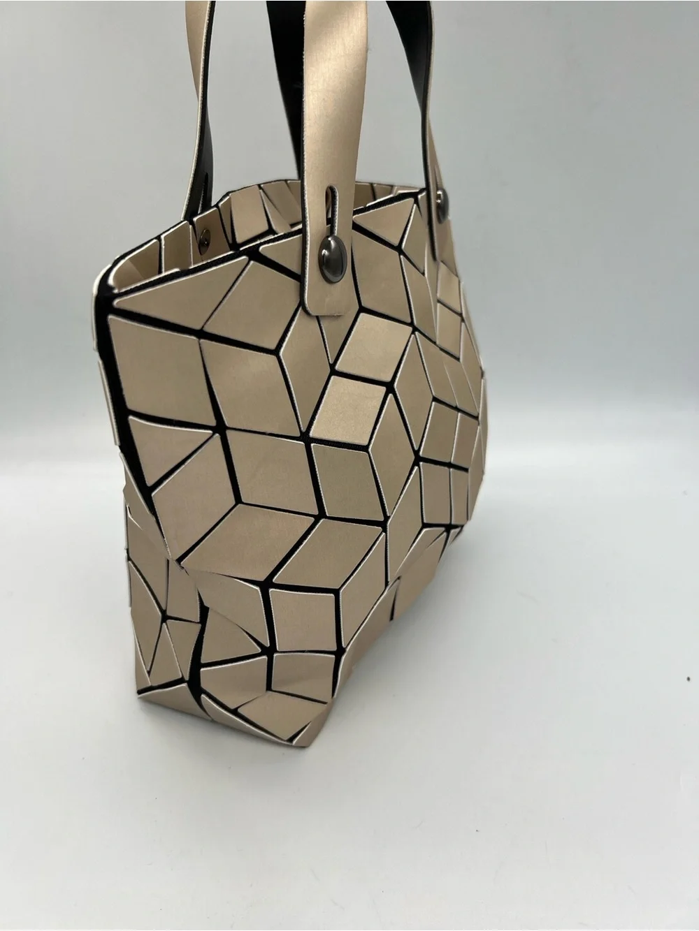 Patrizia Luca Geometric Cube Pattern small Tote Bag - Picture 3 of 5